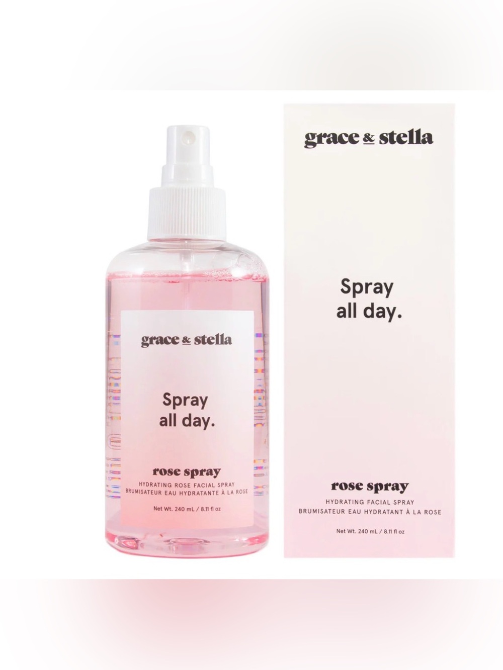BNIB grace & stella Spray All Day Rose Spray Hydrating Facial Spray